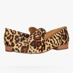 STUNNING NEW Jack Roger Audrey Genuine Calf Hair Loafer Leopard Print Flats Sz 6